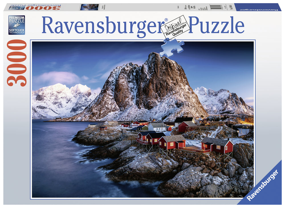 Puslespil hamnoy, lofoten 3000 brikker