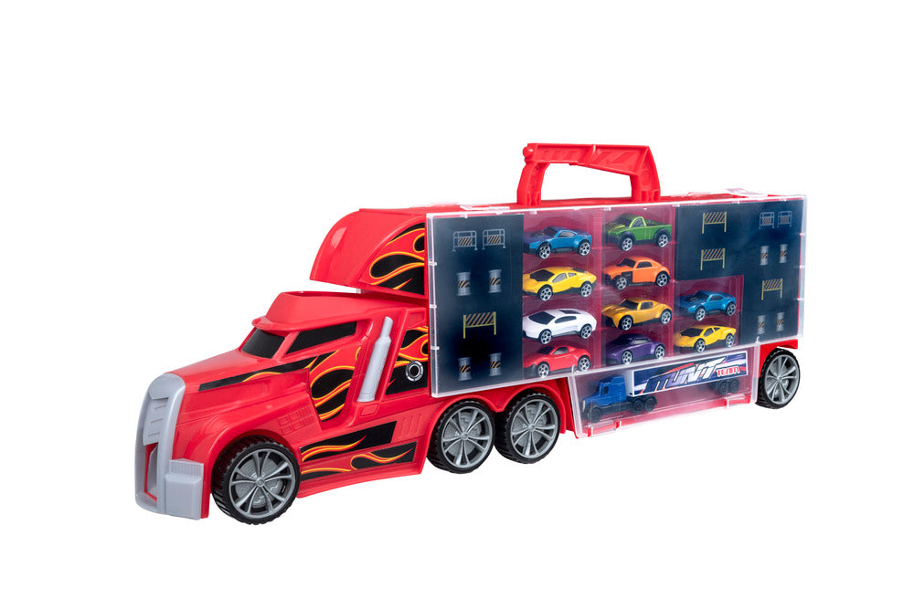 Stunt transporter med 10 biler