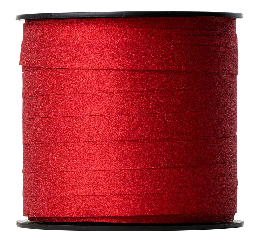 GAVEBÅND RØD GLITTER 50 M X 10 MM