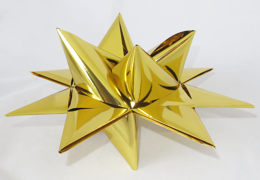 STJERNESTRIMLER GULD GLITTER/METALLIC 50 MM 12 STK