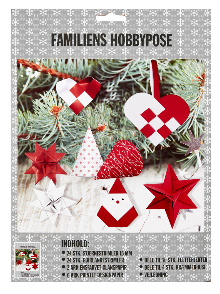 HOBBYPOSE FAMILIE RØD/HVID MIX