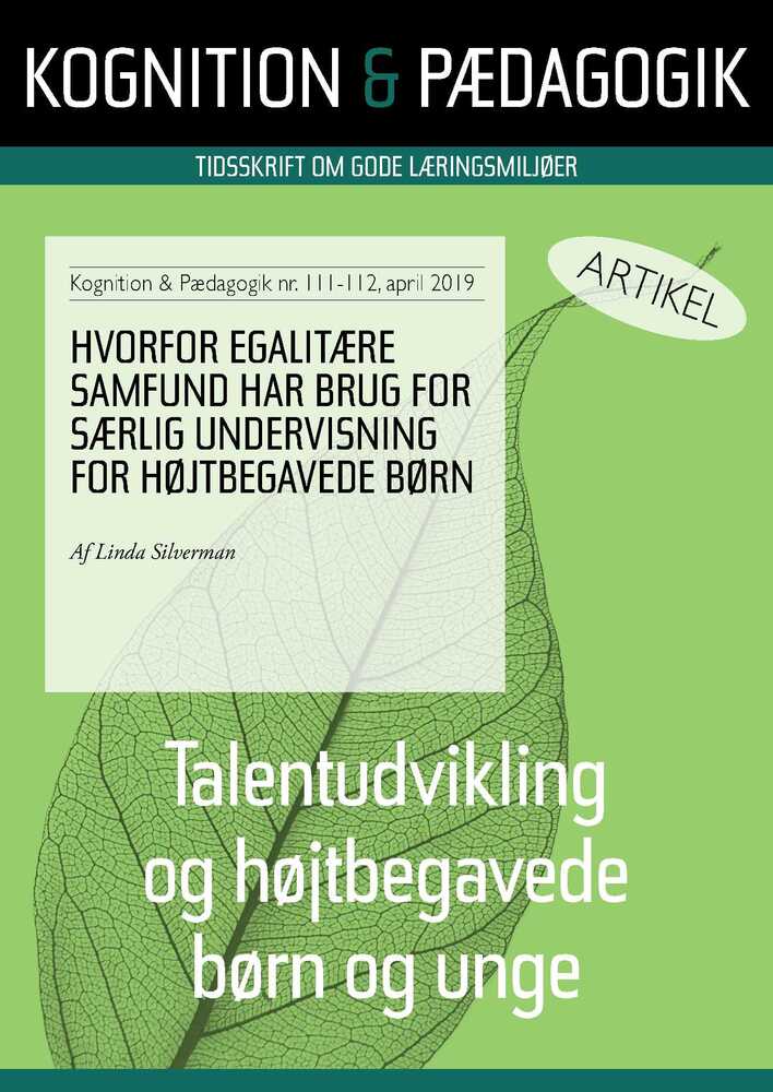 Hvorfor egalitære samfund har brug for særlig undervisning for højtbegavede børn