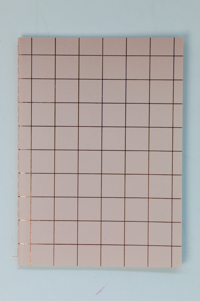 Kladdehæfte a6 linjeret rosa m/tern rose gold foil