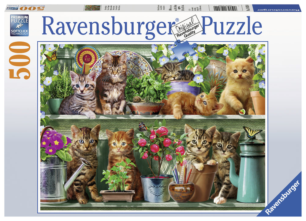 Puslespil cats on the shelf 500 brikker