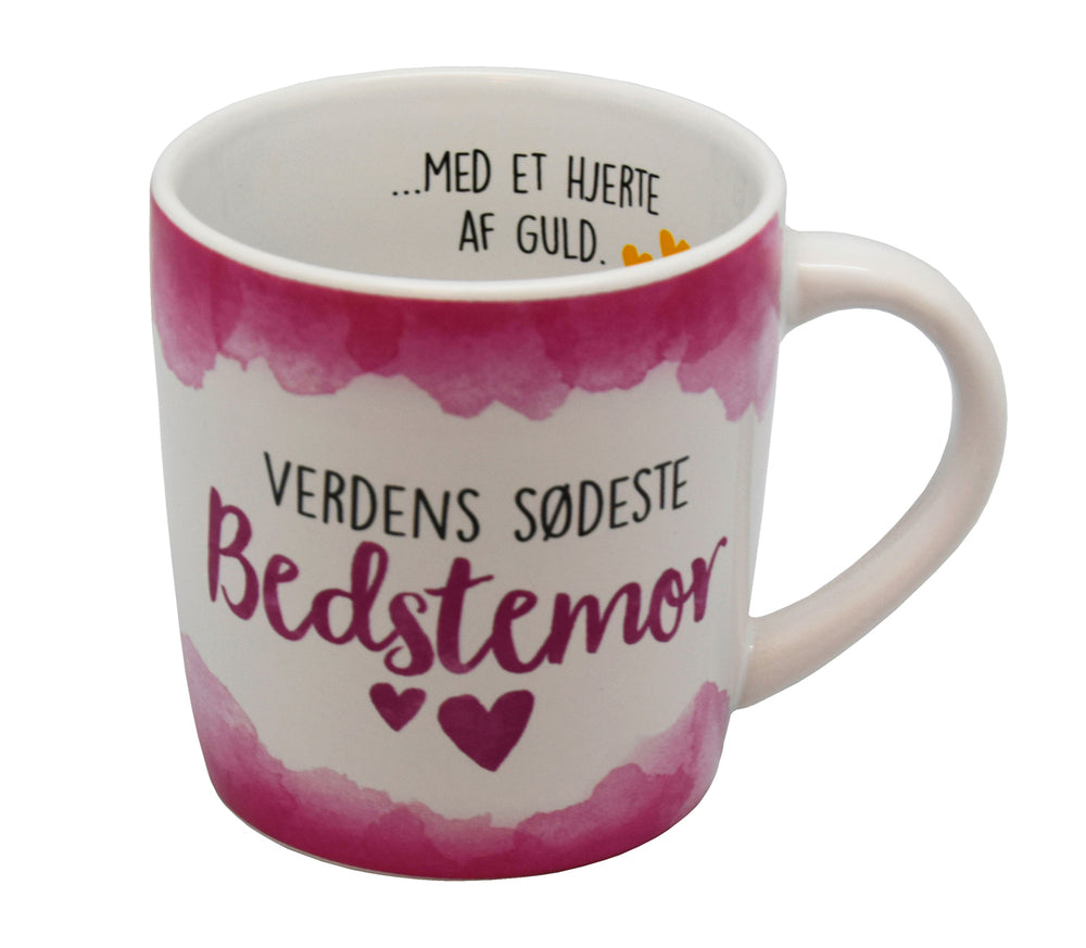 Krus enjoy bedstemor hvid og rød