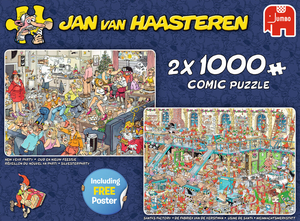 Puslespil jan van haasteren happy holidays 2x1000 brikker