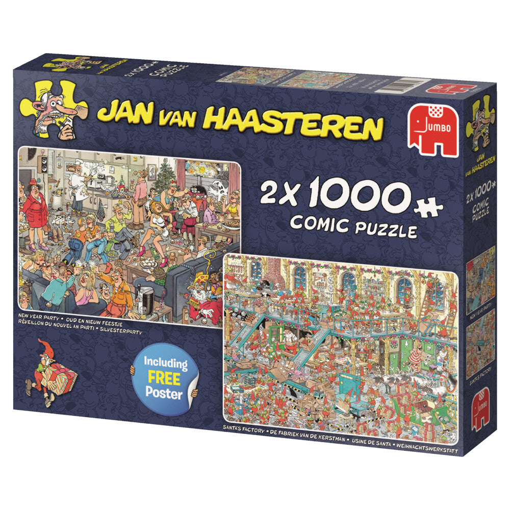 Puslespil jan van haasteren happy holidays 2x1000 brikker