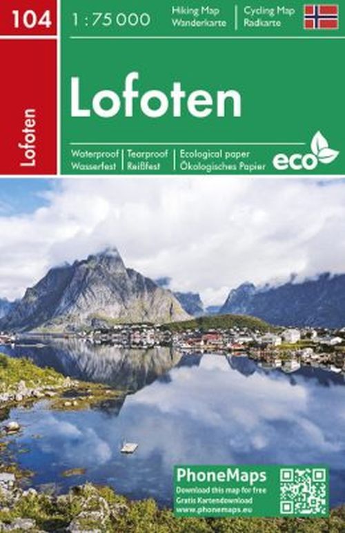 Lofoten Hiking & Cycling Map