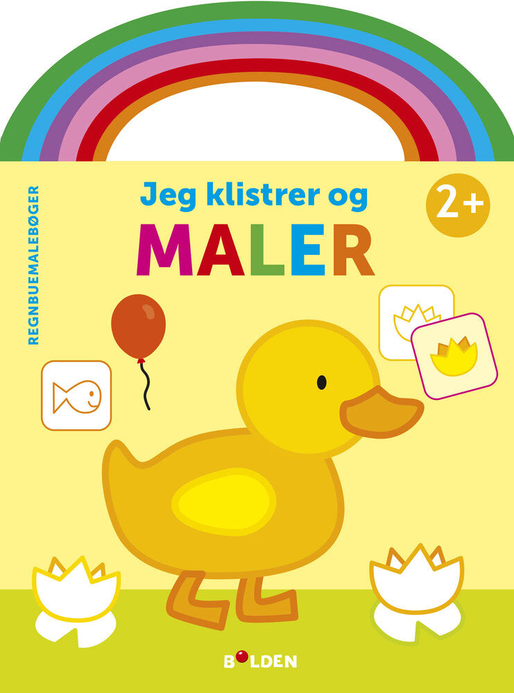 Regnbuemalebog - Jeg klisterer og maler (and)