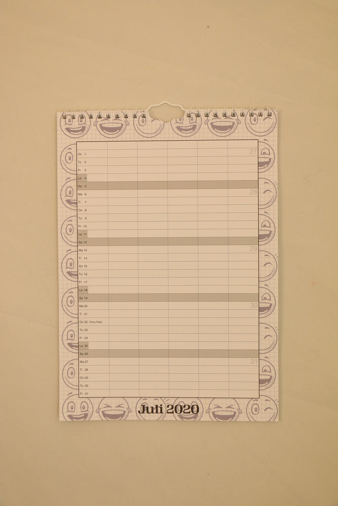 Skolefamiliekalender 2020/21 A4 smiley