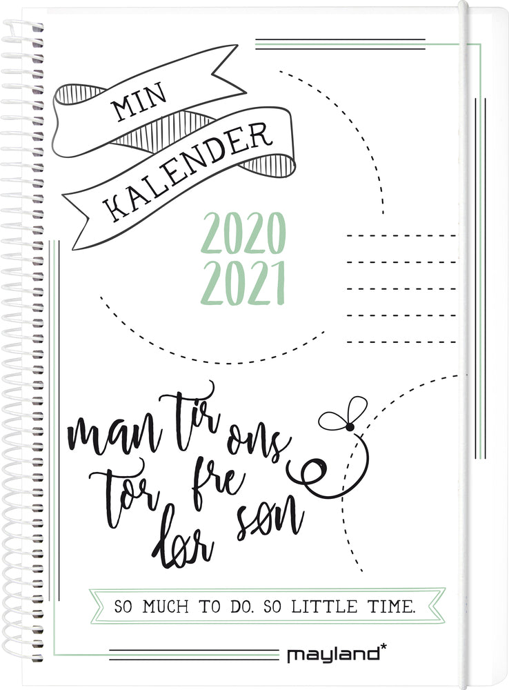 Studiekalender 20/21 Mayland A5 doodle ii uge