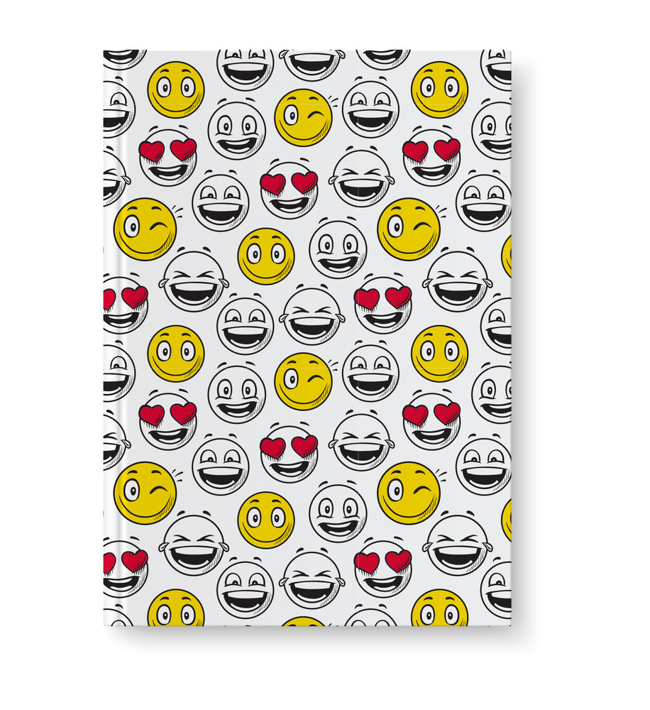 Bogbind strækbart A4 smiley gul/rød/hvid