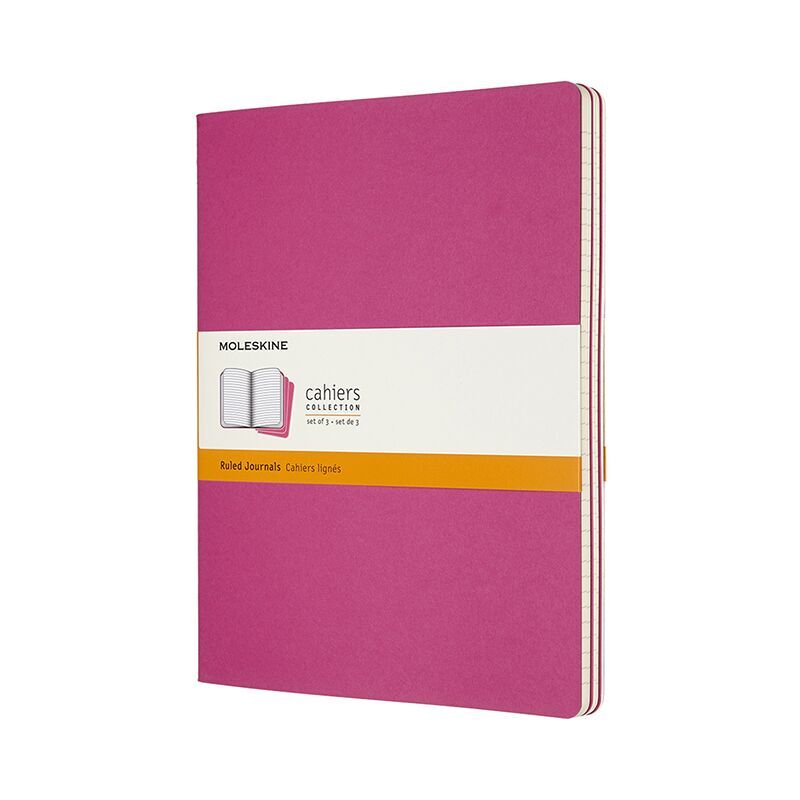 Notesbog Moleskine cahiers xl pink journal r 19x25cm