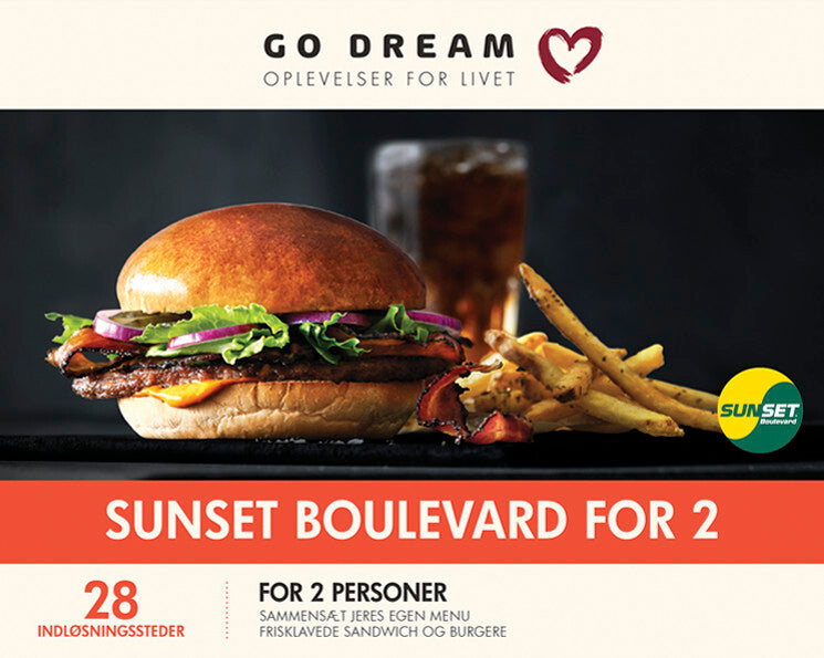 GO DREAM Sunset Boulevard burger for 2