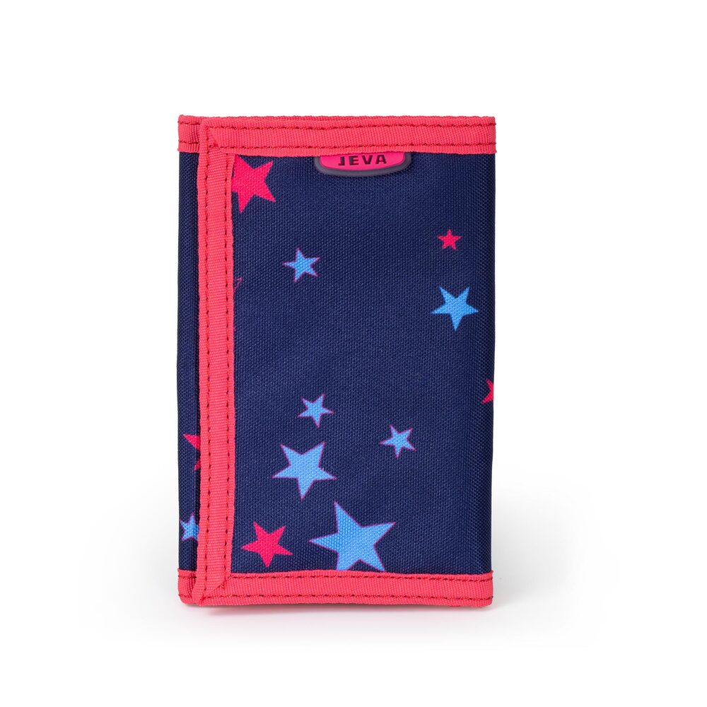 Pung Jeva m/velcrolukning pink starry