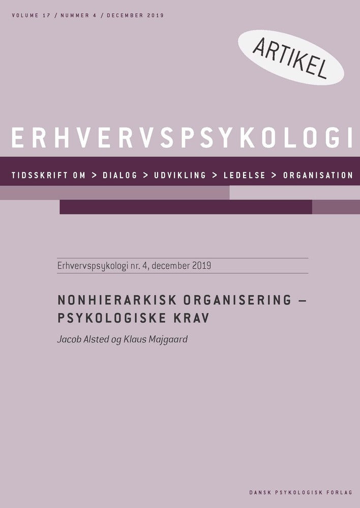 Nonhierarkisk organisering - Psykologiske krav
