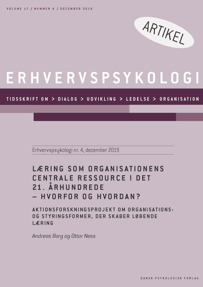 Læring som organisationens centrale ressource i det 21. århundrede - Hvorfor og hvordan?