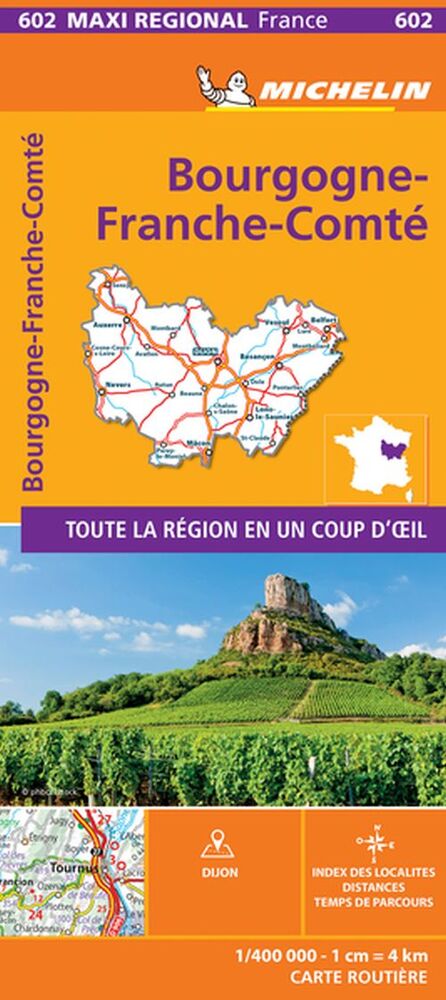 Bourgogne Franche Comte, Michelin Maxi Regional Map 602