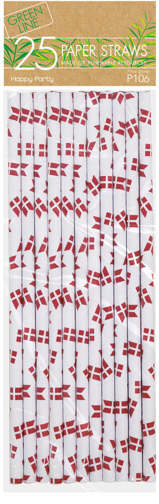 Flag sugerør dk eco 25 stk i pose