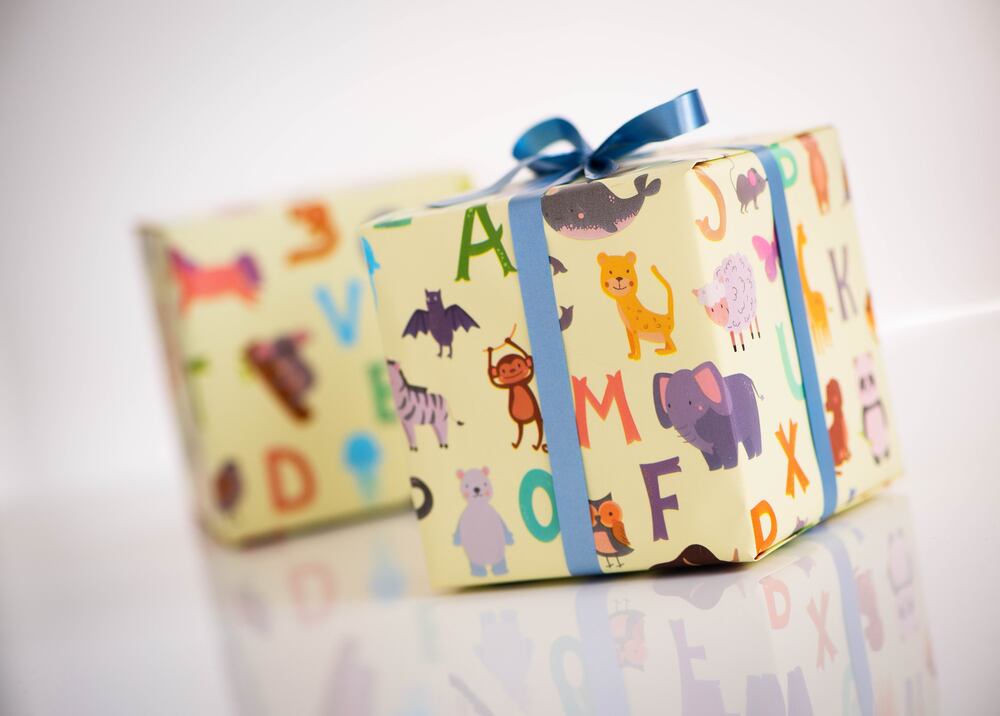 Økonom alphabet zoo børn 57cmx150m dobbeltside send en gave