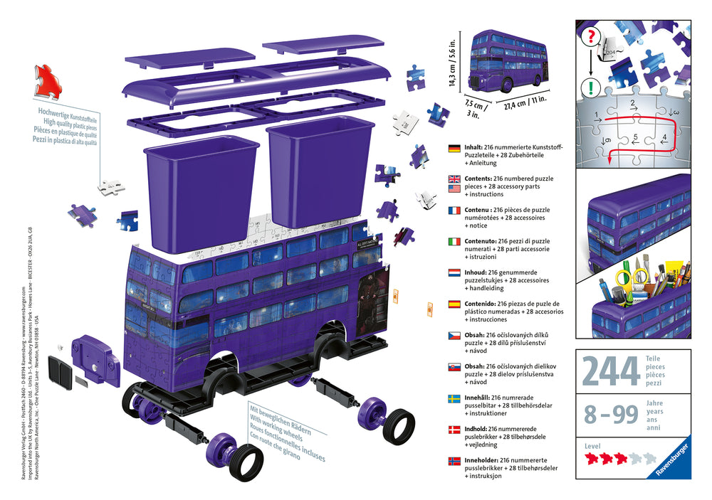 3D Puzzle Night Bus Harry Potter 216 brikker