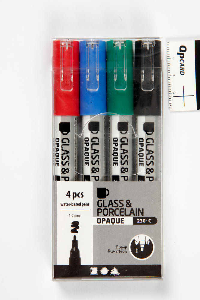 Glas og porcelænstusser 1-2 mm blå, grøn, rød, sort