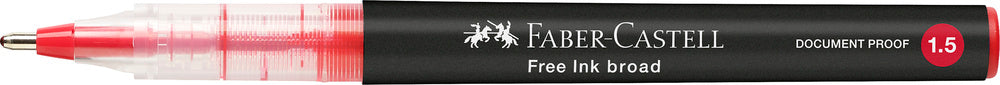 Broadpen free ink Faber-Castell 1,5 rød