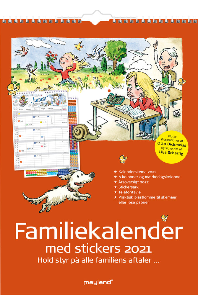 Familiekalender A3 otto dickmeiss illu. 6 kol. 2021 Mayland