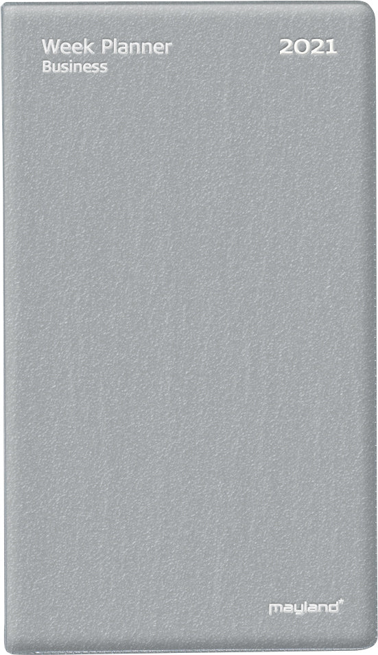 Business weekplanner vinyl sølv 2021 21 x 15 Mayland