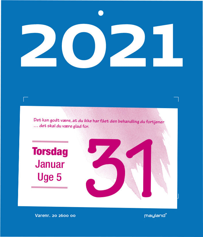 Afrivningskalender humør 2021 10 x 7 cm Mayland