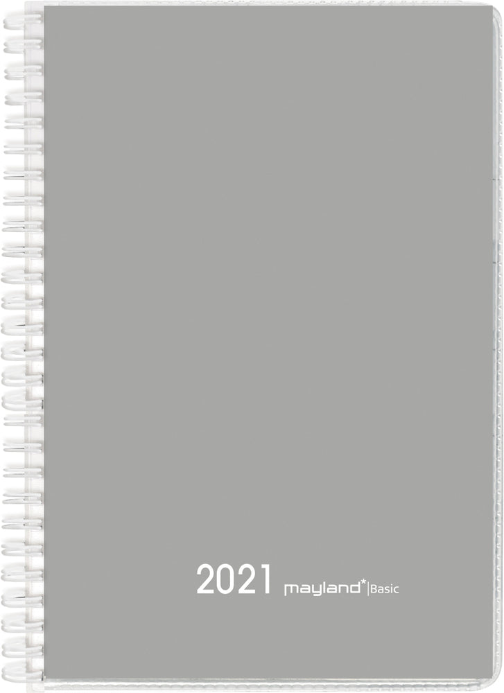 Basic A5 ugekalender grå pp 2021 15 x 21 cm Mayland