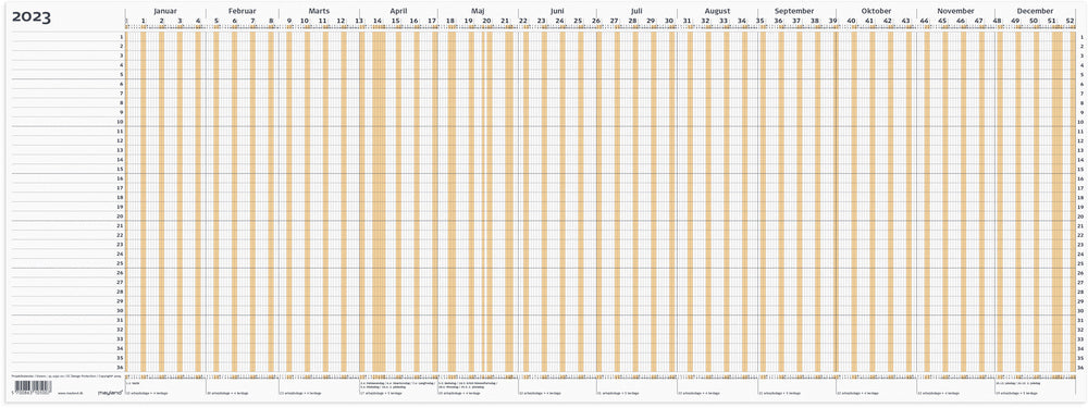 Projekt planner brun 2023 80 x 30 cm Mayland