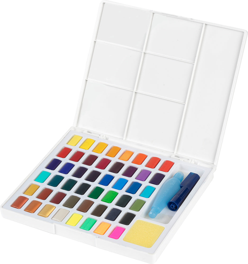 Watercolour Faber-Castell 48 ass i palette+water brush