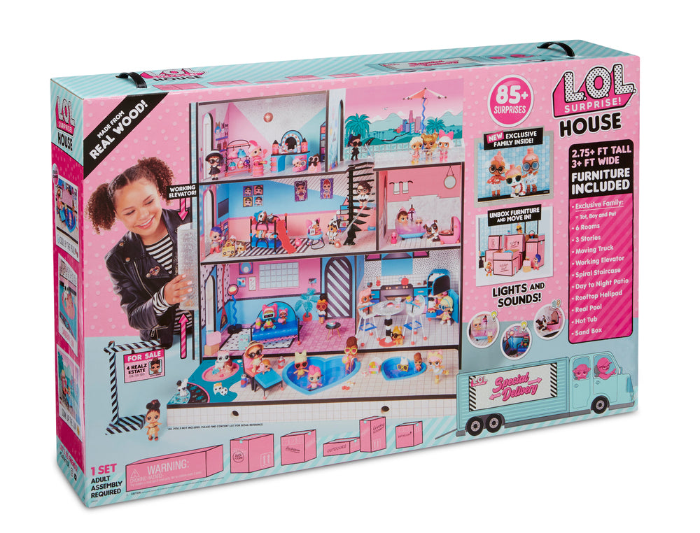 L.o.l. surprise house with new family