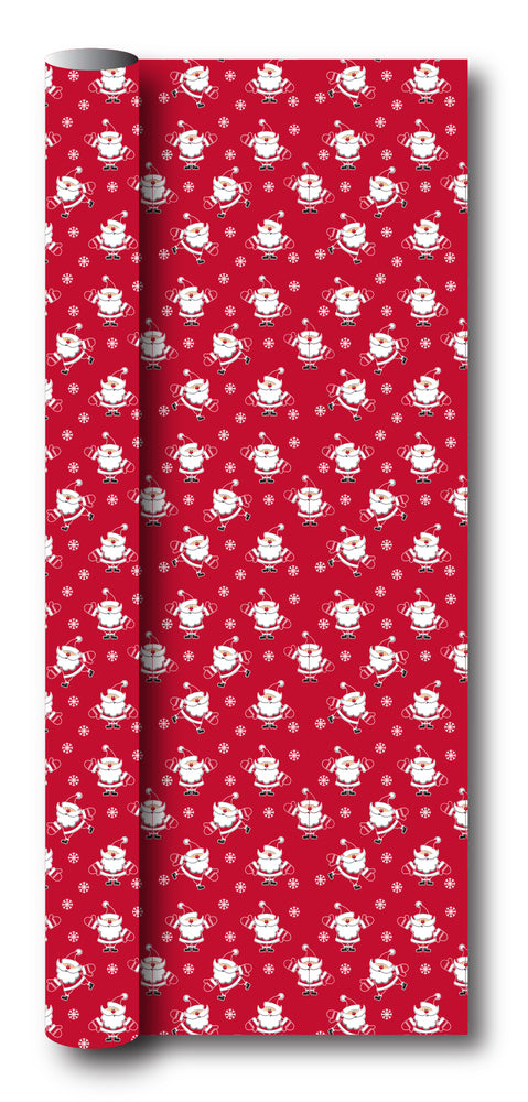 Gavepapir rød nisse m/vanter 3 m x 70 cm
