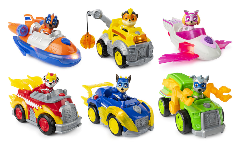 Mighty pups themed vehicles
