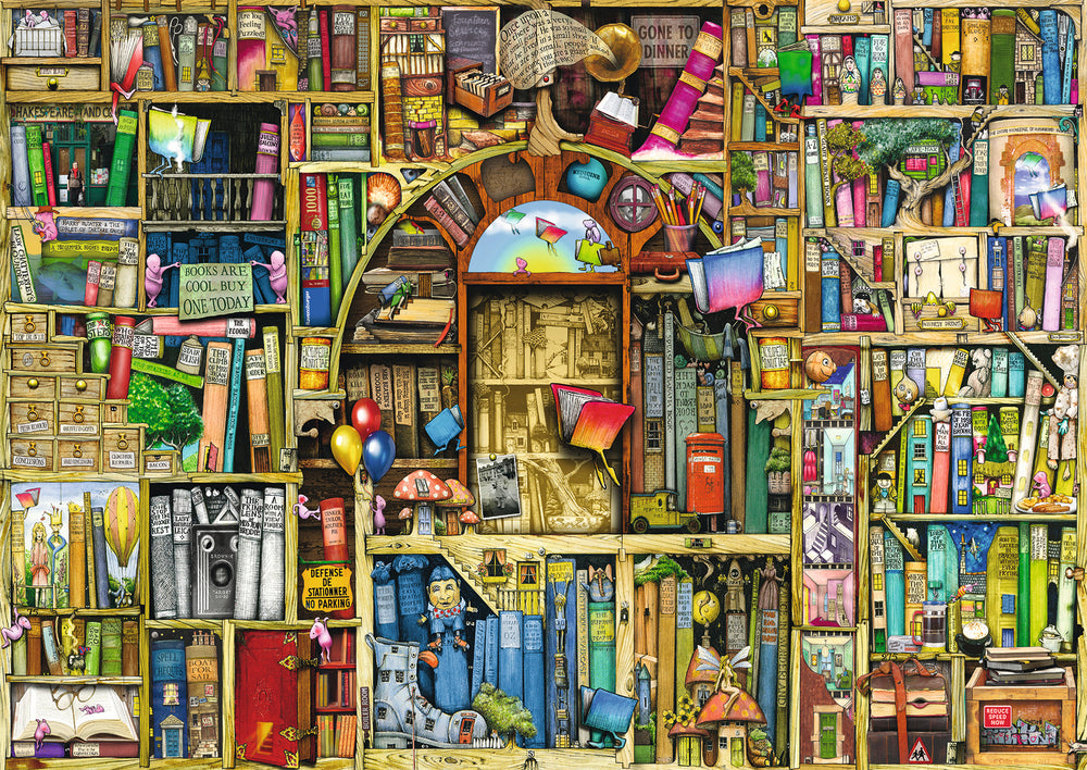 Puslespil the bizarre bookshop 2 1000 brikker
