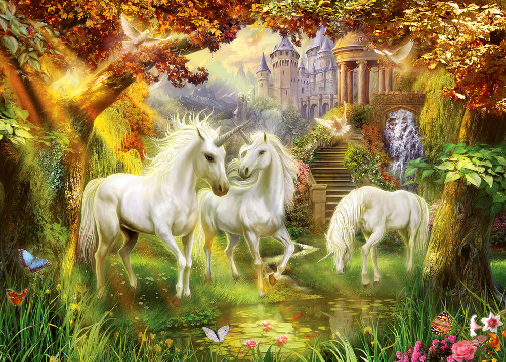 Puslespil Unicorns in the Forest 1000 brikker