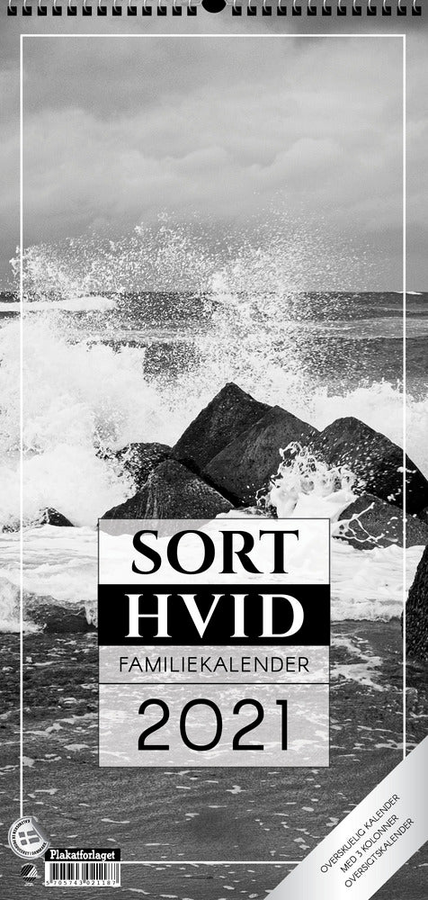 Året rundt sort/hvid med 3 kolonner 2021