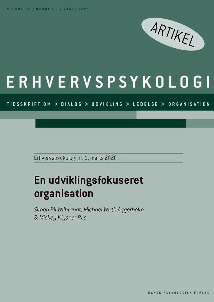 en udviklingsfokuseret organisation