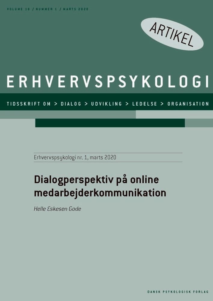 dialogperspektiv på online medarbejderkommunikation