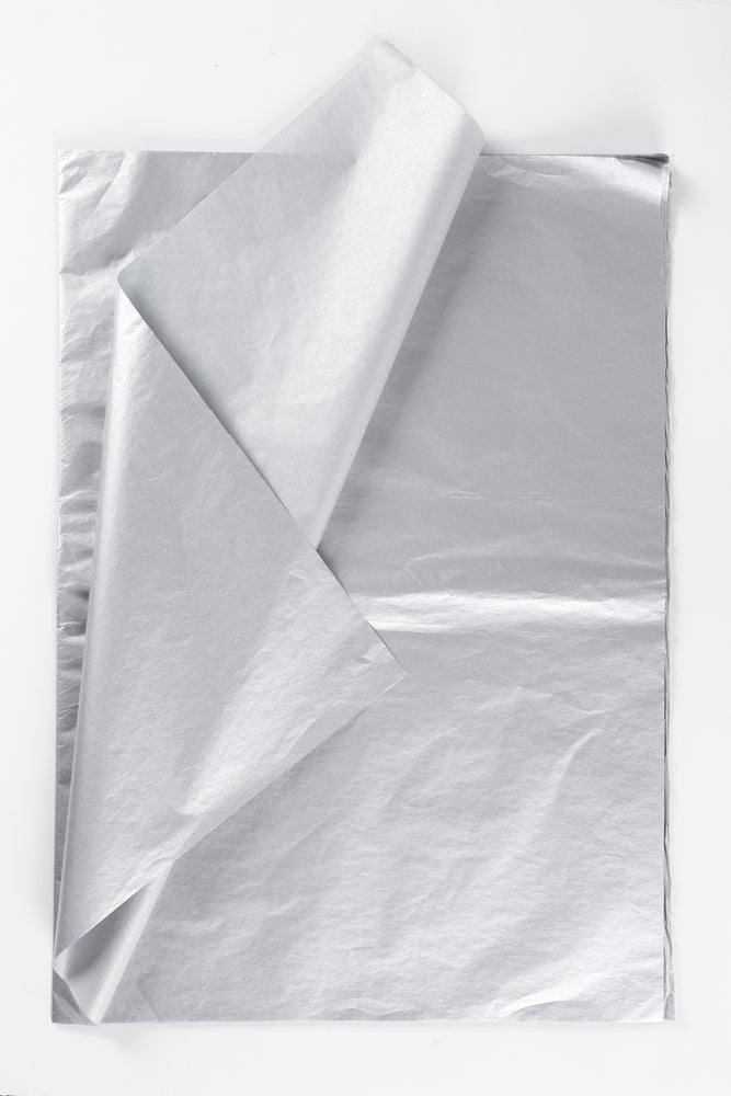 Silkepapir sølv 6 ark 50x70 cm 17 g.