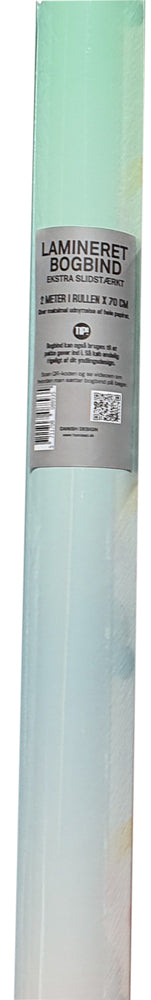 Bogbind/gavepapir lamineret 70cmx2m regnbue pastel