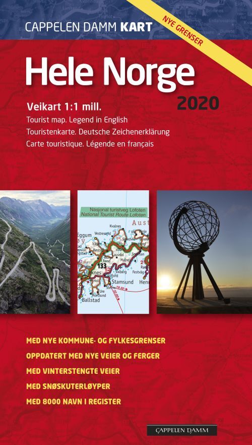 Hele Norge 2020 : veikart = tourist map = Touristenkarte = carte touristique