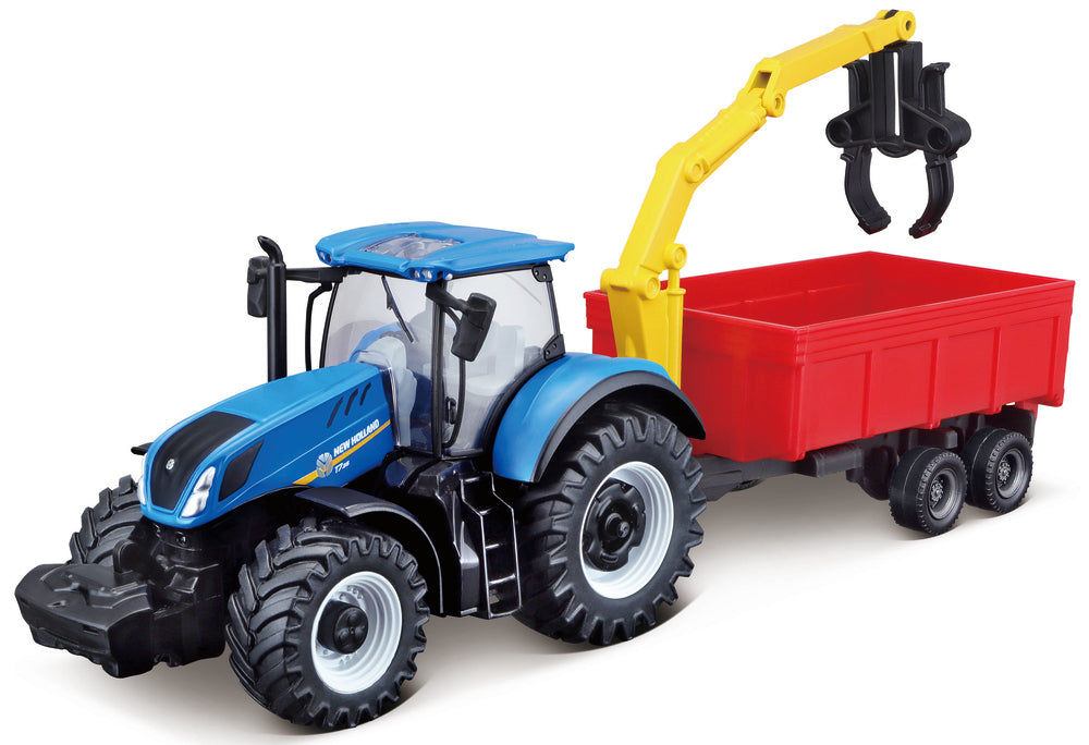 N.H T7.615 traktor med kombivogn 10 cm
