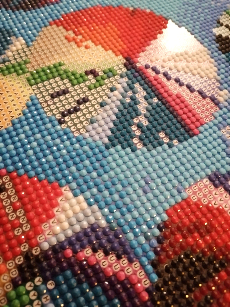 Diamond Art lærred paraplyer farver 20x30 cm