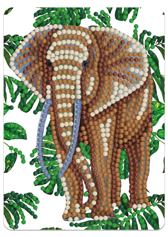 Diamond Art elefant, blade 13x18 cm