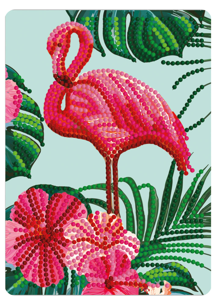 Diamond Art flamingo 13x18 cm