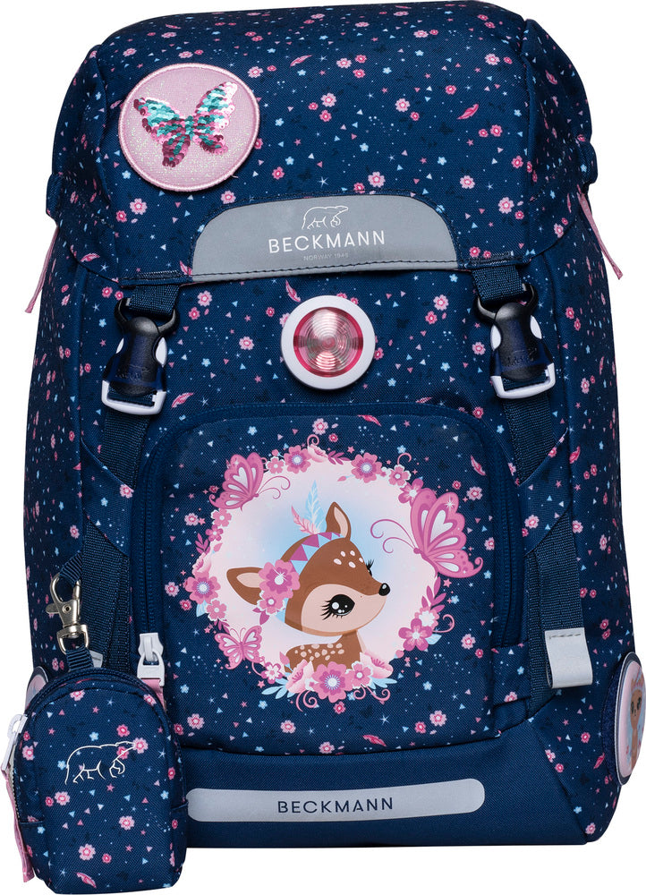 Skoletaske Beckmann classic forest deer blue 22 liter