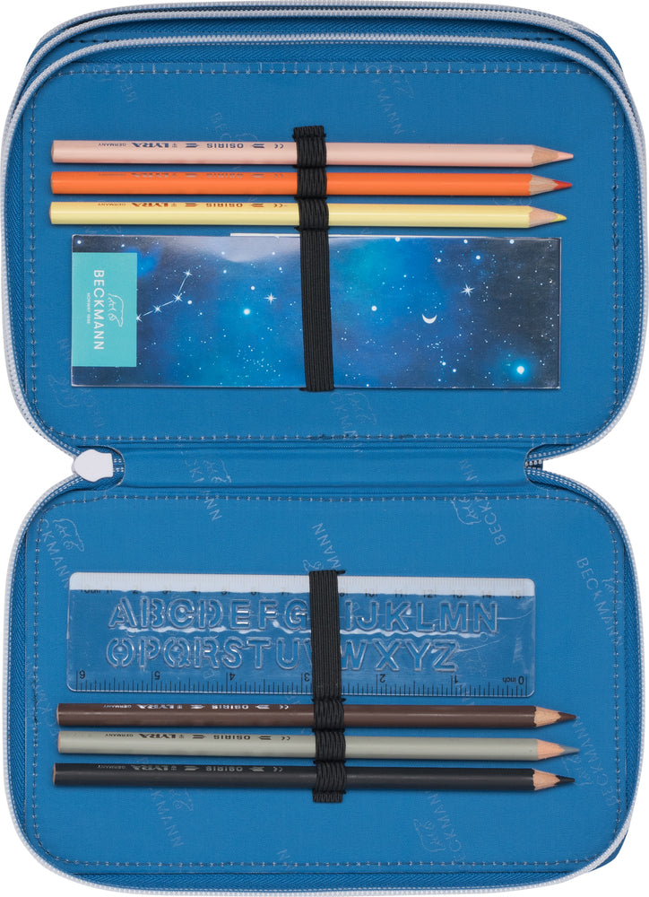 Penalhus Beckmann Triple Galaxy m/indhold